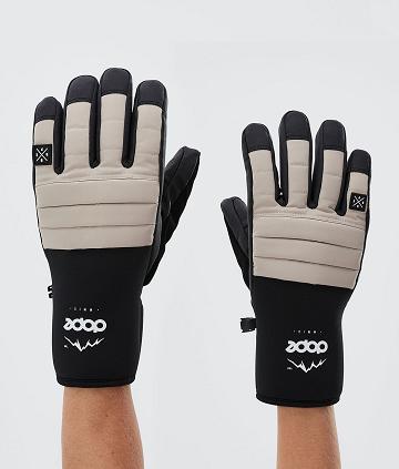 Beige Men's Dope Ace Snowboard Gloves | NZ_D1887