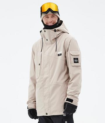 Beige Men's Dope Adept Snowboard Jackets | NZ_D2126