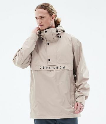 Beige Men's Dope Legacy Light Outdoor Jackets | NZ_D1606