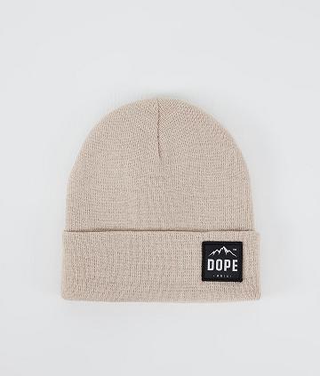 Beige Men's Dope Paradise Beanies | NZ_D1308