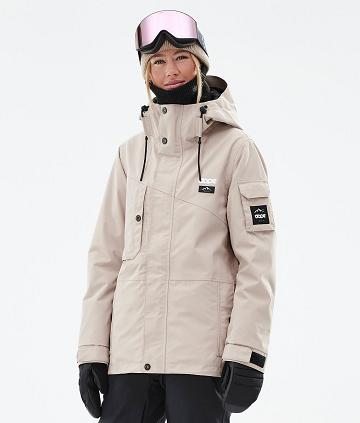 Beige Women's Dope Adept W Snowboard Jackets | NZ_D1149