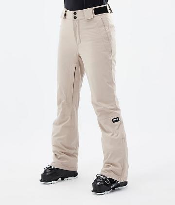Beige Women's Dope Con W Ski Pants | NZ_D1954