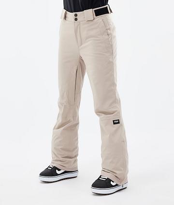 Beige Women's Dope Con W Snowboard Pants | NZ_D2524