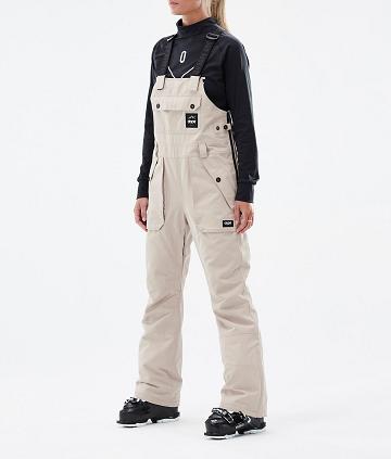 Beige Women's Dope Notorious B.I.B W Ski Pants | NZ_D2061