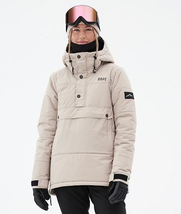 Beige Women's Dope Puffer W Ski Jackets | NZ_D1880