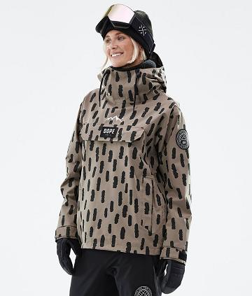 Black / Brown Women's Dope Blizzard W Ski Jackets | NZ_D2022