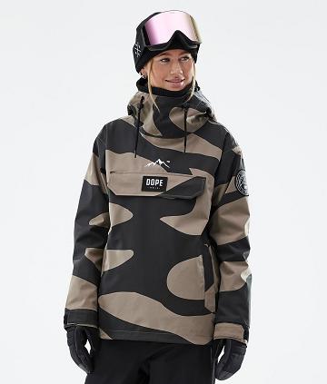 Black / Brown Women's Dope Blizzard W Ski Jackets | NZ_D2498