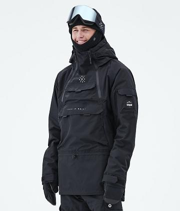 Black Men's Dope Akin 2021 Snowboard Jackets | NZ_D2166