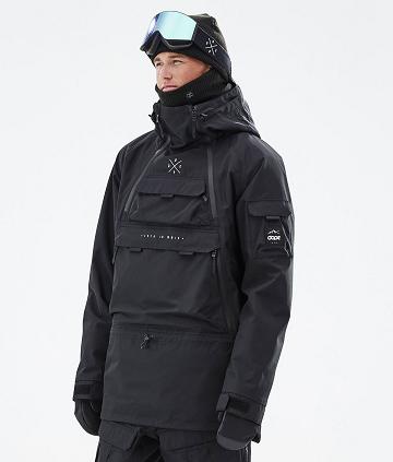 Black Men's Dope Akin Snowboard Jackets | NZ_D2067