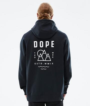 Black Men's Dope Common Hoodies | NZ_D1024