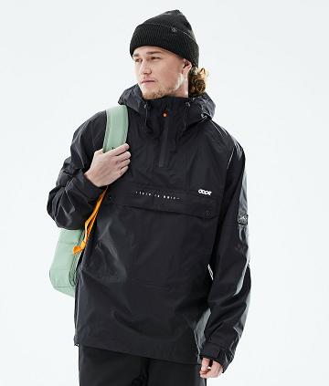 Black Men's Dope Hiker Light Outdoor Jackets | NZ_D2197