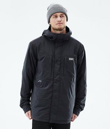 Black Men's Dope Insulated Outdoor Jackets | NZ_D1056