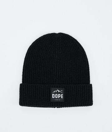 Black Men's Dope Ribbed Paradise Beanies | NZ_D1192