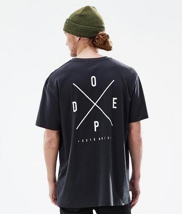 Black Men's Dope Standard T-shirts | NZ_D2136