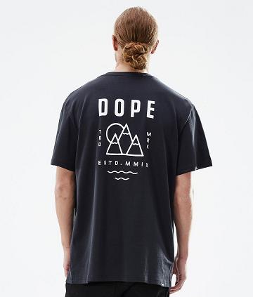 Black Men's Dope Standard T-shirts | NZ_D2174
