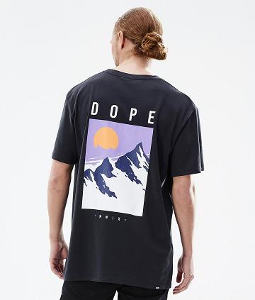 Black Men's Dope Standard T-shirts | NZ_D2373