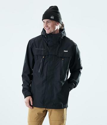 Black Men's Dope Trekker Outdoor Jackets | NZ_D2039