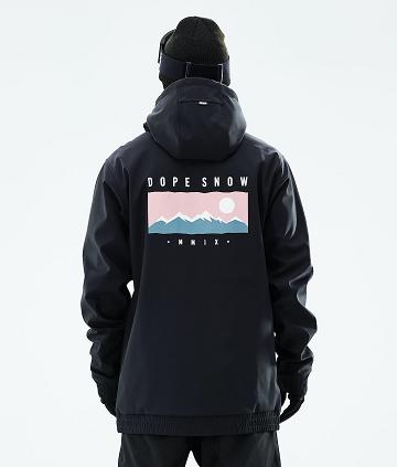 Black Men's Dope Yeti 2021 Snowboard Jackets | NZ_D1119