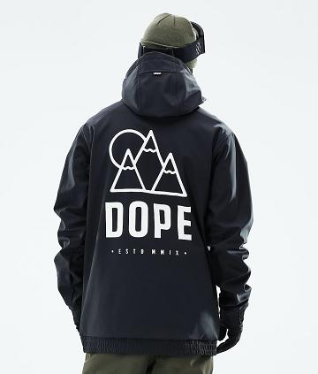 Black Men's Dope Yeti 2021 Snowboard Jackets | NZ_D2023