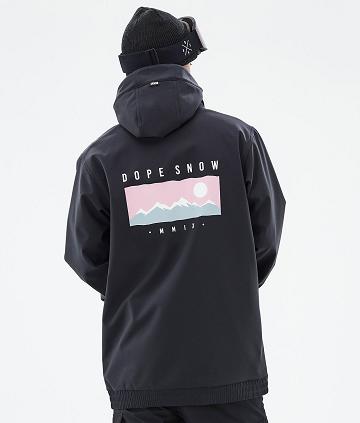 Black Men's Dope Yeti Ski Jackets | NZ_D1094