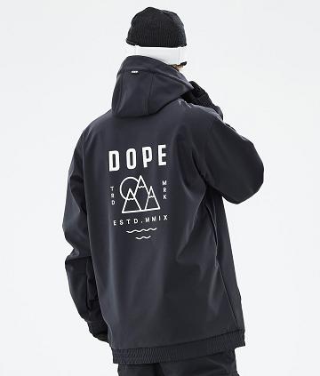 Black Men's Dope Yeti Ski Jackets | NZ_D1680
