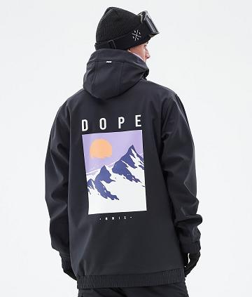 Black Men's Dope Yeti Snowboard Jackets | NZ_D1398