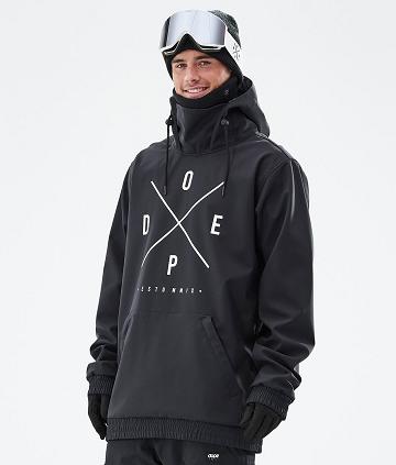 Black Men's Dope Yeti Snowboard Jackets | NZ_D2386