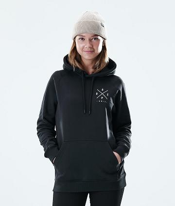 Black Women's Dope Regular Hoodies | NZ_D1694