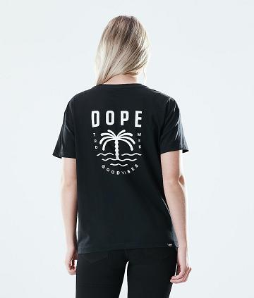 Black Women's Dope Regular T-shirts | NZ_D1263