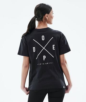 Black Women's Dope Regular T-shirts | NZ_D1895