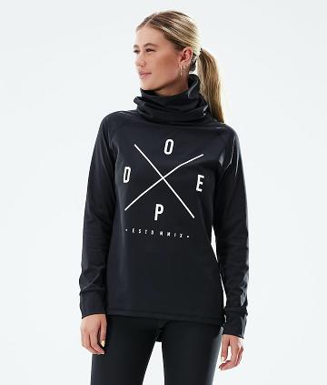 Black Women's Dope Snuggle W Base Layer Tops | NZ_D2265