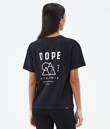 Black Women's Dope Standard W T-shirts | NZ_D2050