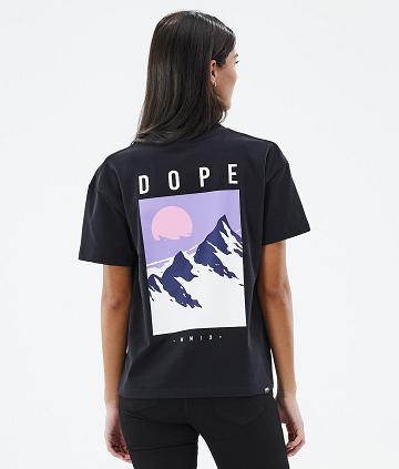 Black Women's Dope Standard W T-shirts | NZ_D2249