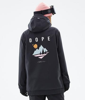 Black Women's Dope Yeti W Snowboard Jackets | NZ_D1426