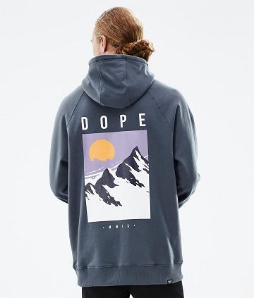Blue Men's Dope Common Hoodies | NZ_D1100