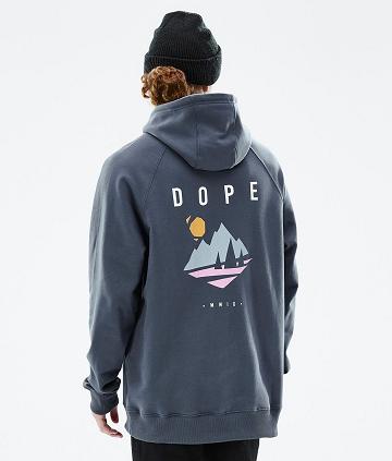Blue Men's Dope Common Hoodies | NZ_D1851