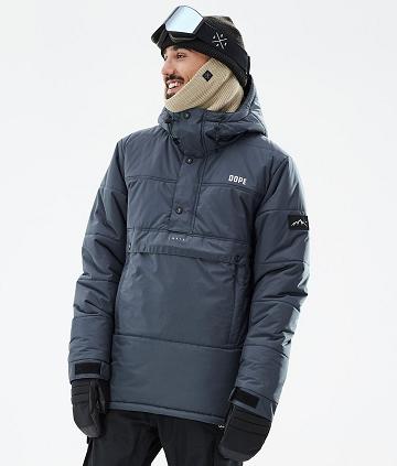 Blue Men's Dope Puffer Snowboard Jackets | NZ_D1044