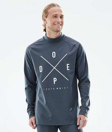 Blue Men's Dope Snuggle Base Layer Tops | NZ_D1927