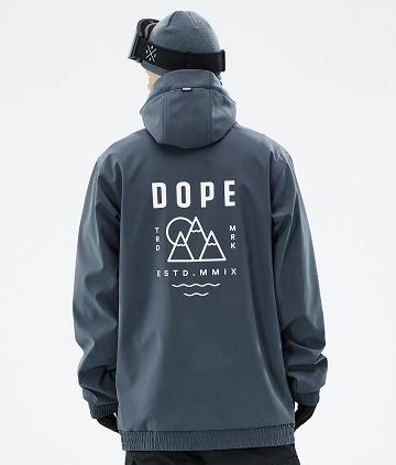 Blue Men's Dope Yeti Snowboard Jackets | NZ_D2305
