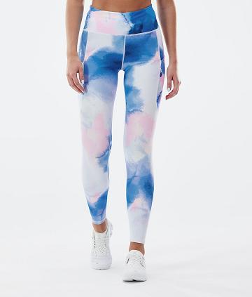 Blue / Pink Women's Dope Lofty Tech Leggings | NZ_D1932