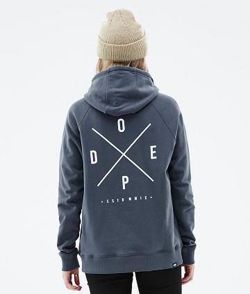 Blue Women's Dope Common W Hoodies | NZ_D2245