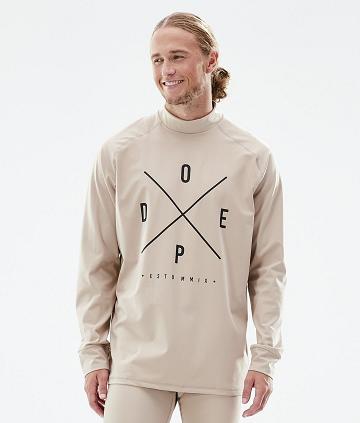 Brown Men's Dope Snuggle Base Layer Tops | NZ_D1532