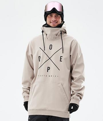 Brown Men's Dope Yeti Snowboard Jackets | NZ_D1793