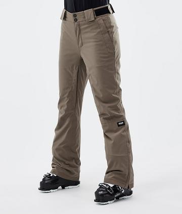 Brown Women's Dope Con W Ski Pants | NZ_D1234