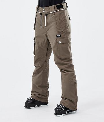 Brown Women's Dope Iconic W Ski Pants | NZ_D1078