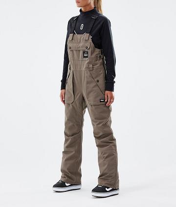 Brown Women's Dope Notorious B.I.B W Snowboard Pants | NZ_D2129