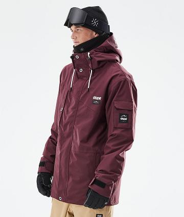 Burgundy Men's Dope Adept 2021 Ski Jackets | NZ_D2031