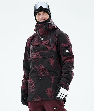 Burgundy Men's Dope Akin 2021 Ski Jackets | NZ_D1261