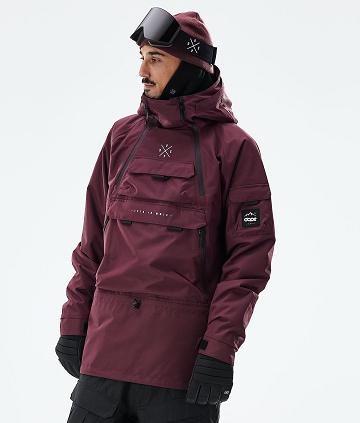 Burgundy Men's Dope Akin 2021 Ski Jackets | NZ_D1604
