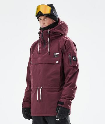Burgundy Men's Dope Annok 2021 Snowboard Jackets | NZ_D2184